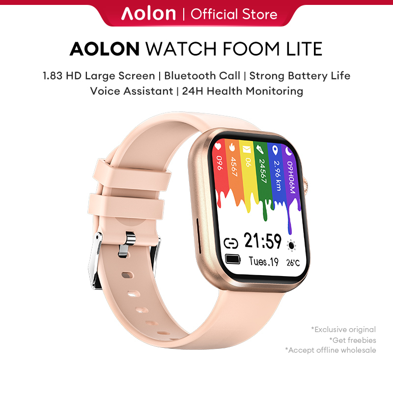 Aolon FOOM LITE 2024 New Smart Watch IP68 Waterproof 1.83 inch Bluetooth Call Jam Tangan Calculator 