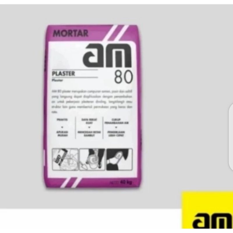 AM 80 SEMEN PLESTER 40KG-setara Mortar Utama301/ MU301/ MU 301
