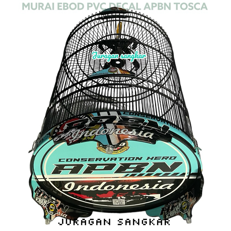 SANGKAR KANDANG MURAI EBOD PVC DECAL APBN TOSCA