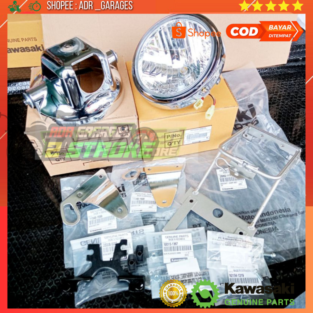 FULL SET KOMPLIT LAMPU BULAT NINJA SS ORIGINAL KAWASAKI GENUINE PARTS