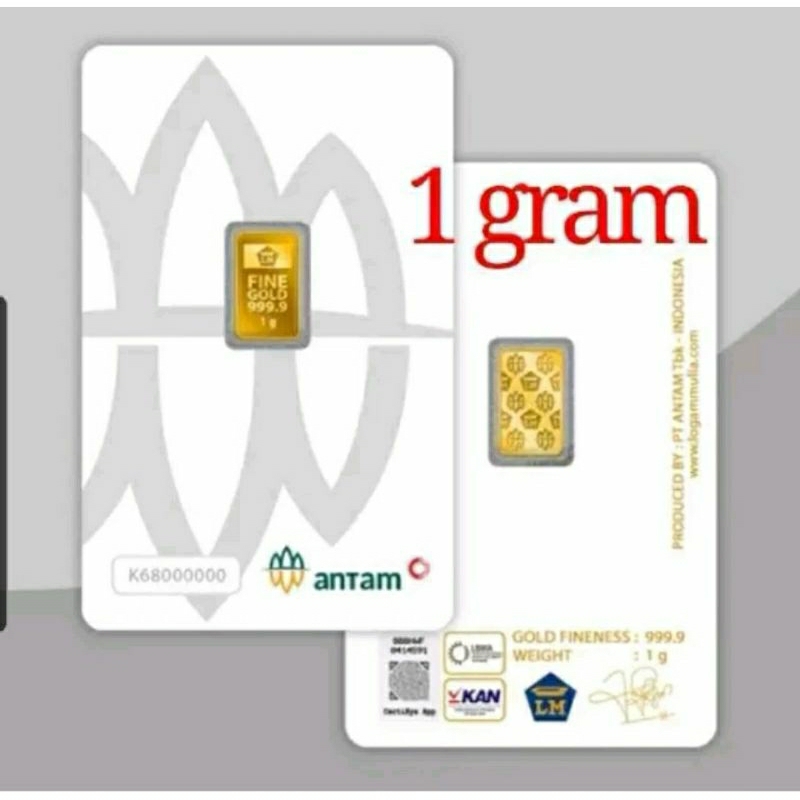 Logam Mulia Emas Antam 1 Gram 999.9 Murni,Kualitas Tinggi