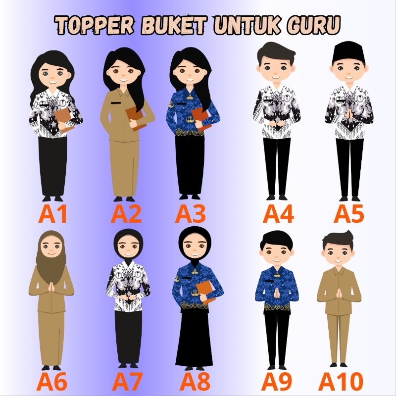 TOPPER BUKET UNTUK GURU/ TOPPER HARI GURU/HIASAN BUKET