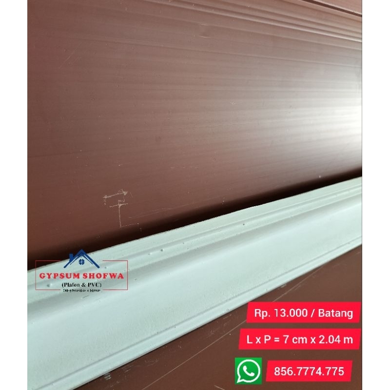 Jabodetabek - List Profil Gipsum motif siku polos 7 cm