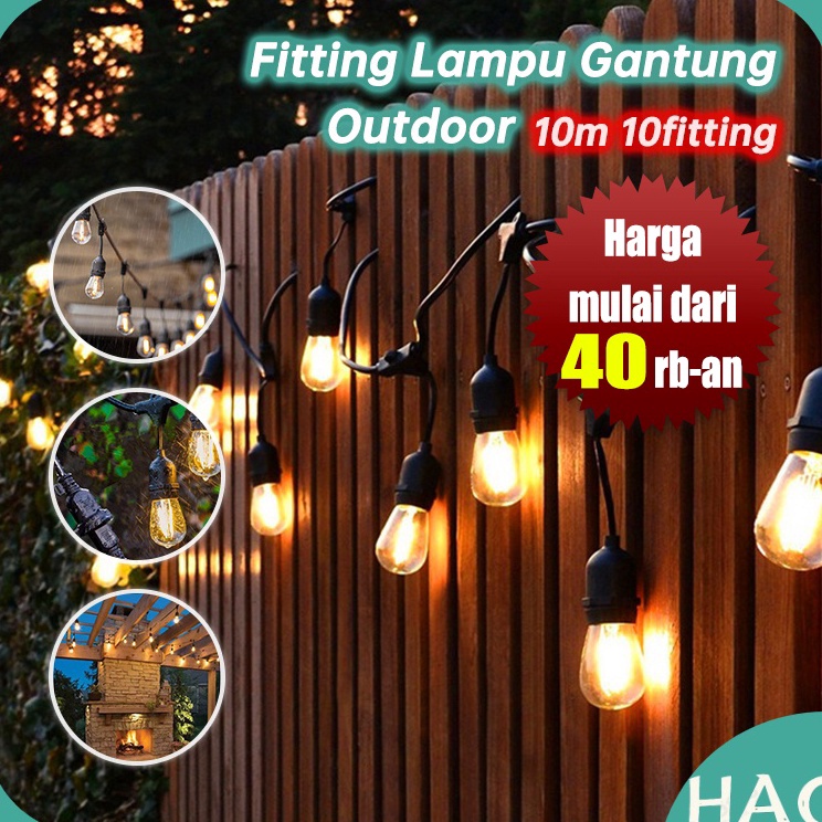 Ssl Fitting Lampu Gantung Outdoor 1 Meter 1 Fitting LAMPU GANTUNG dekorasiKabel Fitting OutdorLampu 