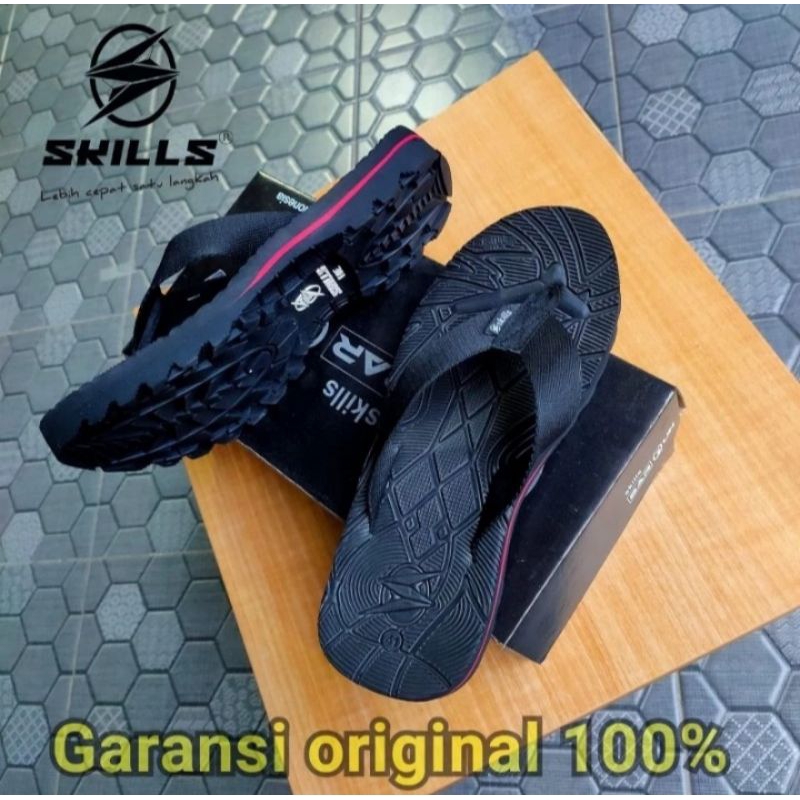 Skills ori sandal  gunung pria mode japit sandal outdor_Cokelat 41