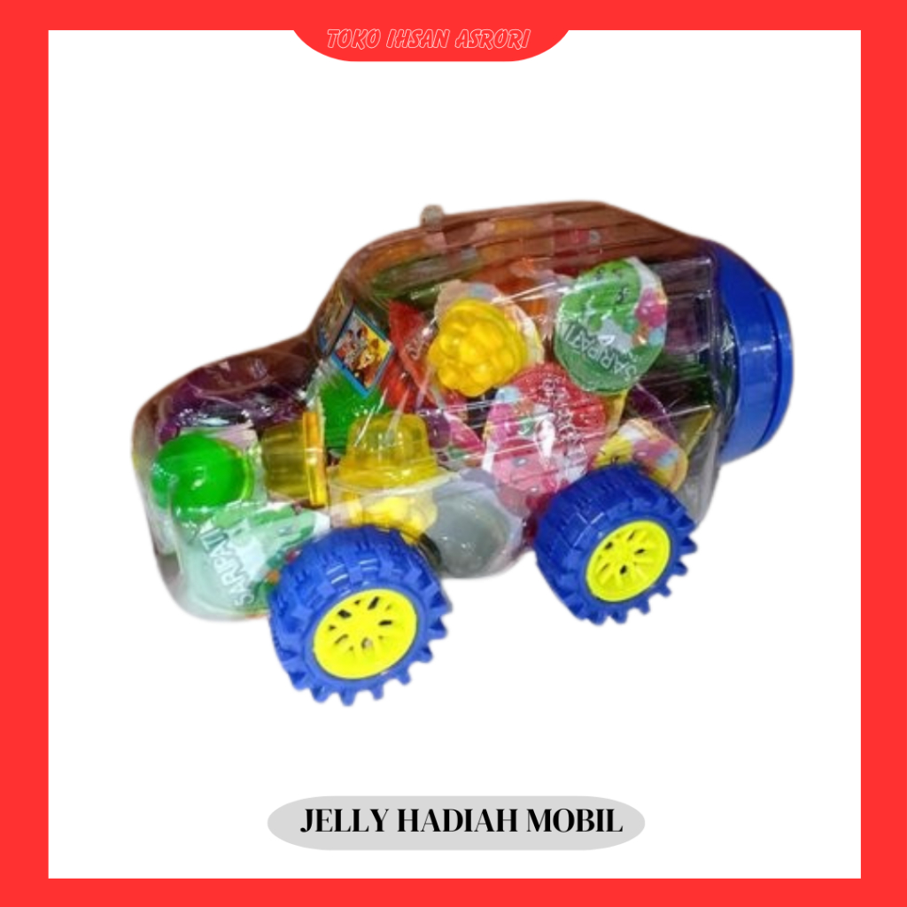 

jelly mobil agar agar makanan anak hadiah mobilan