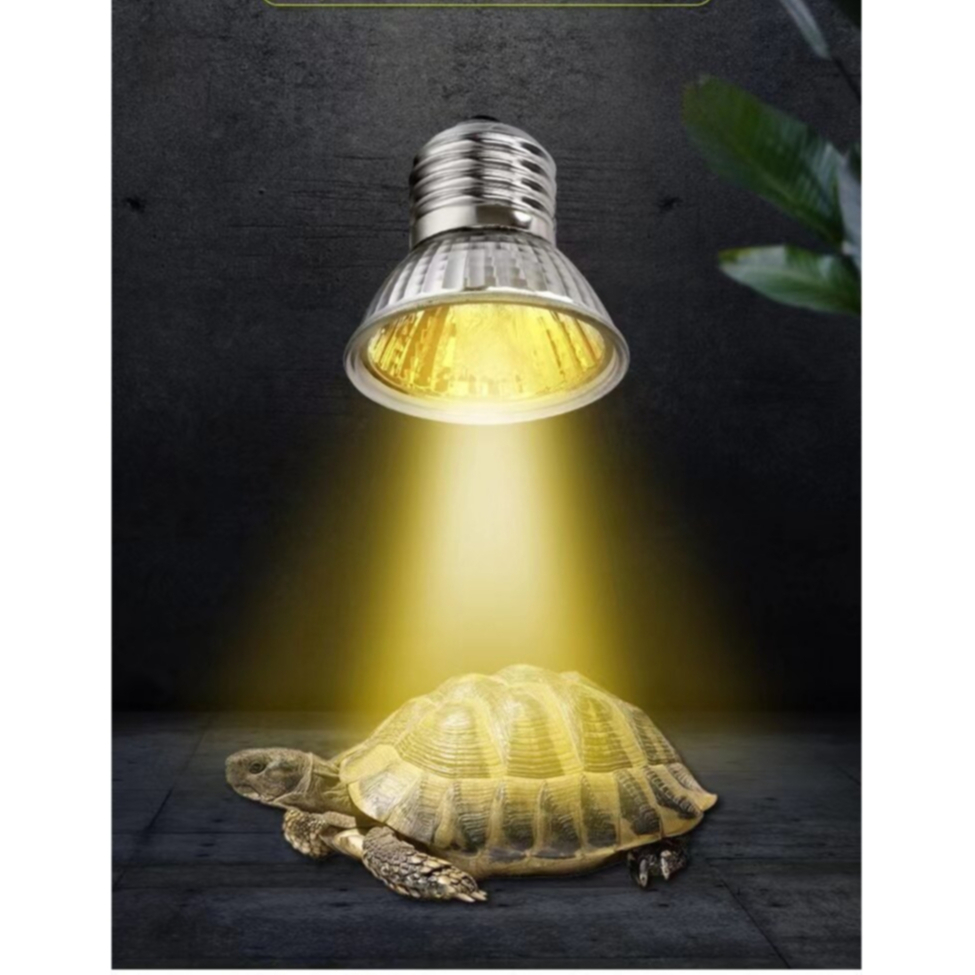 Lampu Nomoy 25 watt UVA UVB Pemanas Penghangat Kesehatan Kandang Reptil Kura Kura Iguana Kadal Gecko