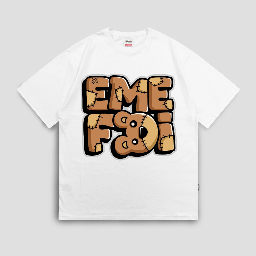EMEFDI TSHIRT KAOS DREW WHITE ORIGINAL