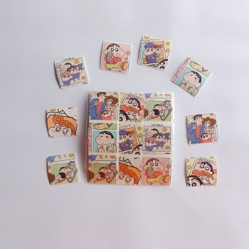

50pcs/set sticker crayon shinchan bahan kertas untuk dekorasi/ deco jurnal