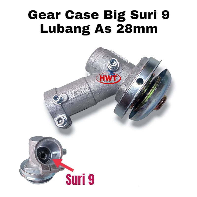 Gear Case Assy Big Suri 9 Kepala Pisau Mesin Potong Rumput 4tak  Segi 9 Honda 435 As 28mm