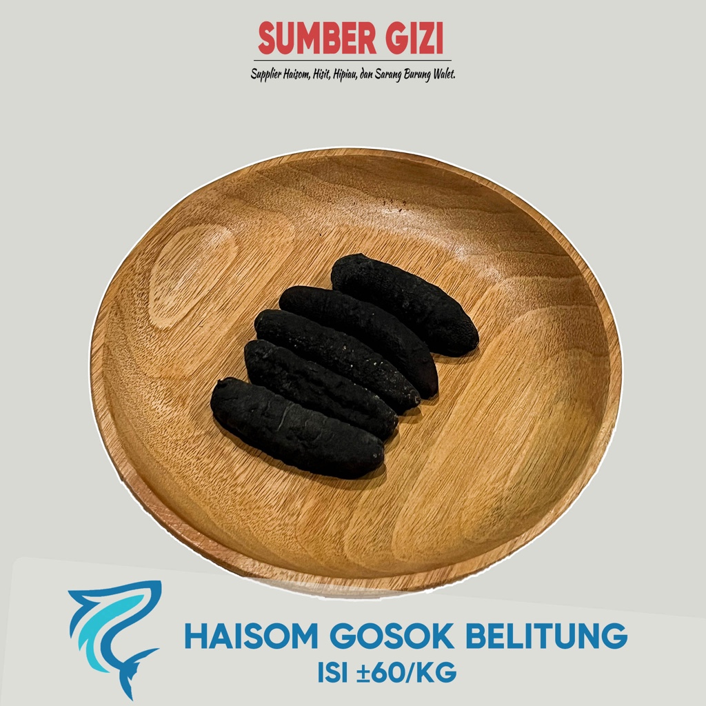 

Teripang Gosok Belitung Ukuran 60/ kg - (@1 kg)/ Haisom Gosok Bangka Belitung/ Hoisem/ Hoisom/ Tripang/ 海参