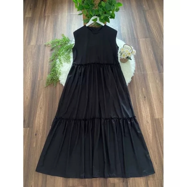 inner dress tanpa lengan toyobo model susun remple