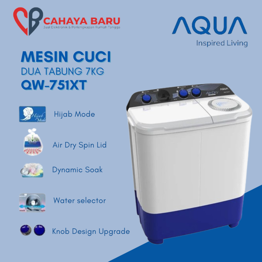 MESIN CUCI AQUA QW-751XT