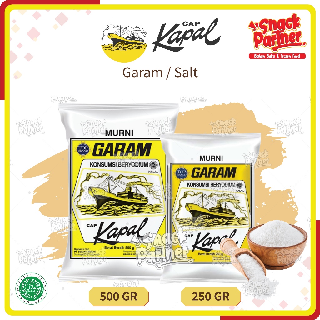 

CAP KAPAL - GARAM 250 / 500 GR - Salt Dapur Masak Beryodium