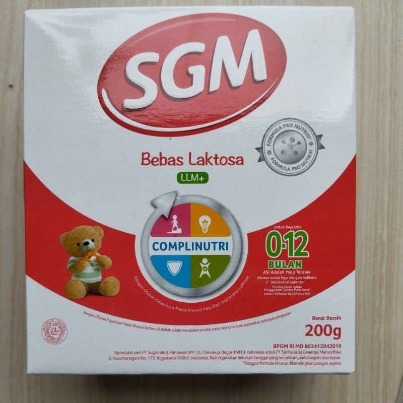 SGM LLM+ Bebas Laktosa 200Gram Susu Formula Khusus Bayi Diare