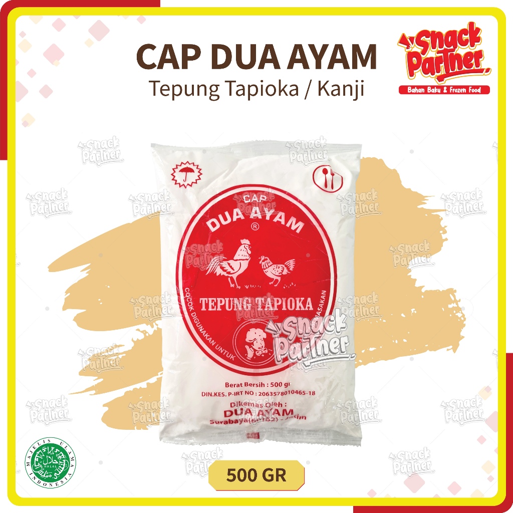 

CAP DUA AYAM 500 GR - Tepung Tapioka / Kanji Surabaya 500GR