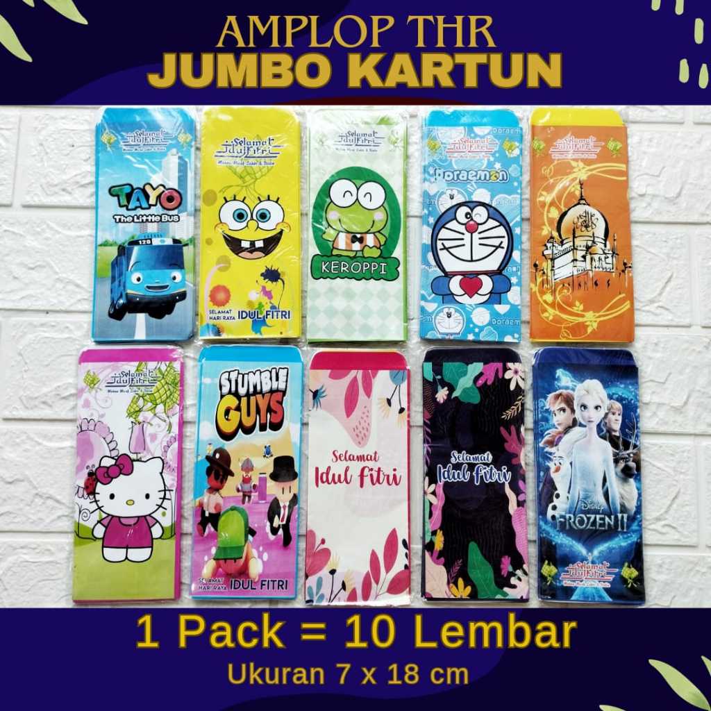 

(J) AMPLOP THR JUMBO MOTIF KARTUN