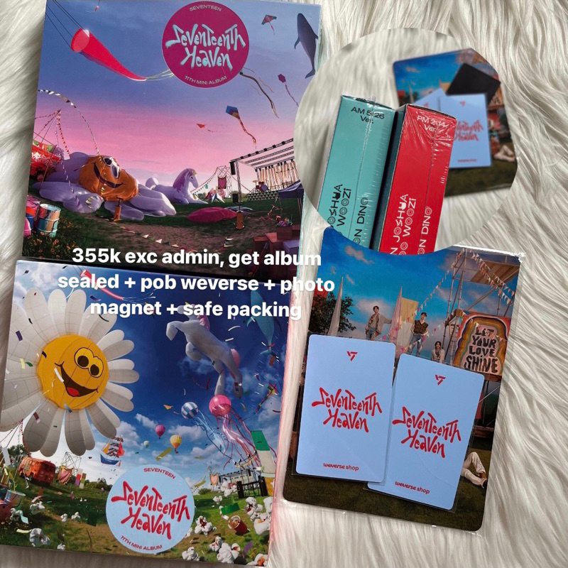 album seventeen seventeenth heaven weverse pob wvs + photo magnet