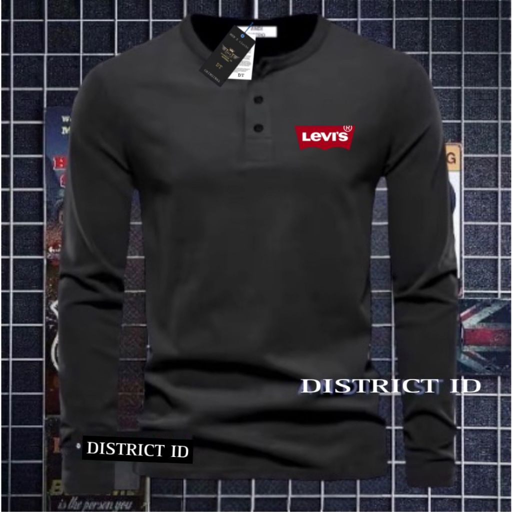 kaos kancing lengan panjang pria/kaos kancing sablon pria/kaos kancing lengan panjang terlaris