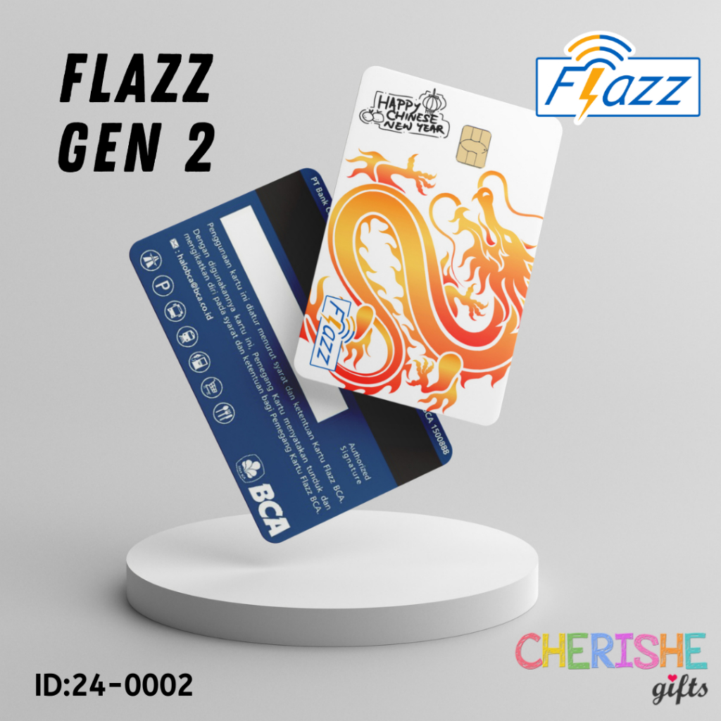 Kartu Flazz BCA Gen2 Cetak 1 Sisi Custom CNY Dragon