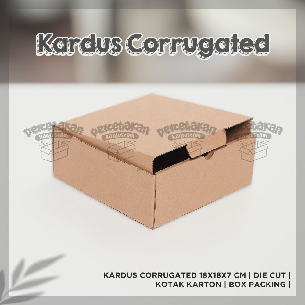 

Kardus Corrugated 18x18x7 CM | Die Cut | Kotak Karton | Box Packing Souvenir Pizza