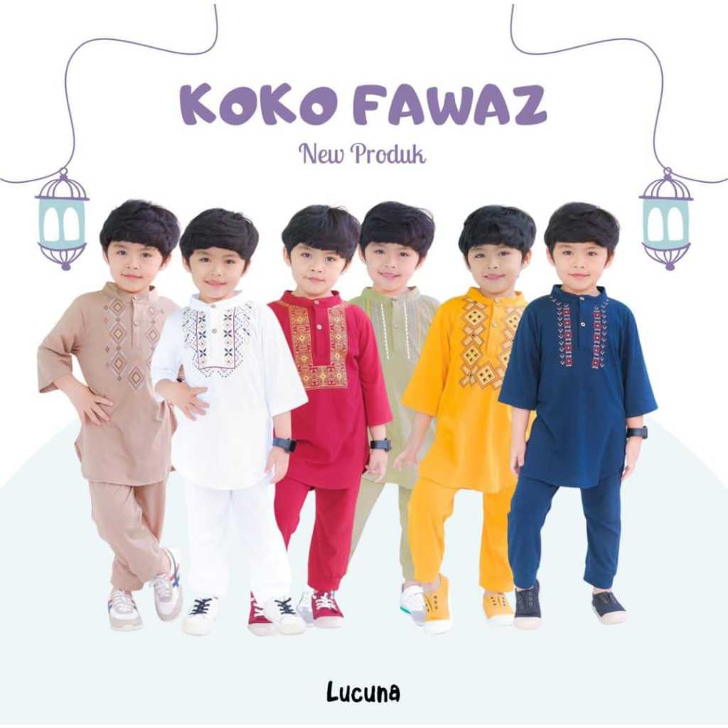 Lucuna Setelan Baju Koko Anak Fawaz 1-5 Tahun