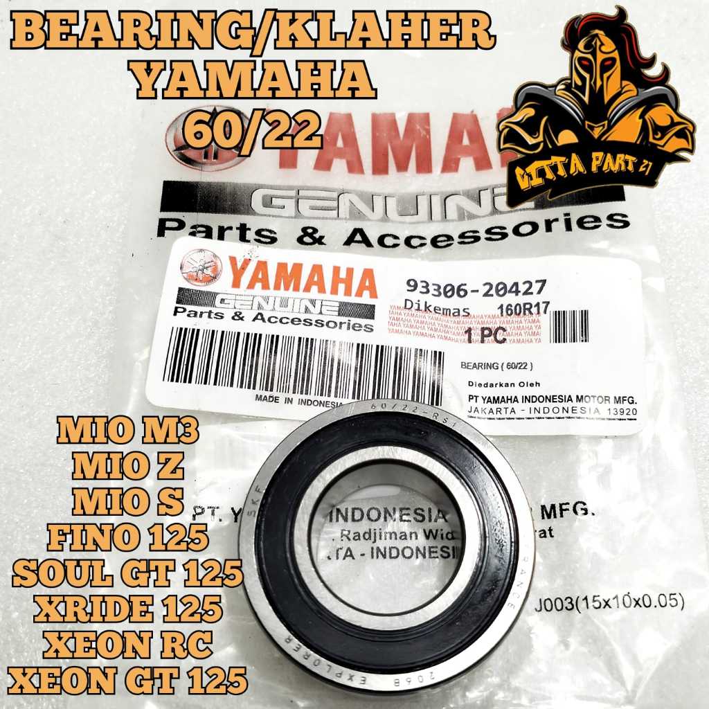 KELAHAR BEARING KRUK AS ASLI ORIGINAL YAMAHA 60/22 KUALITAS ASLI ORIGINAL YAMAHA YGP PRESISI DAN DIJ