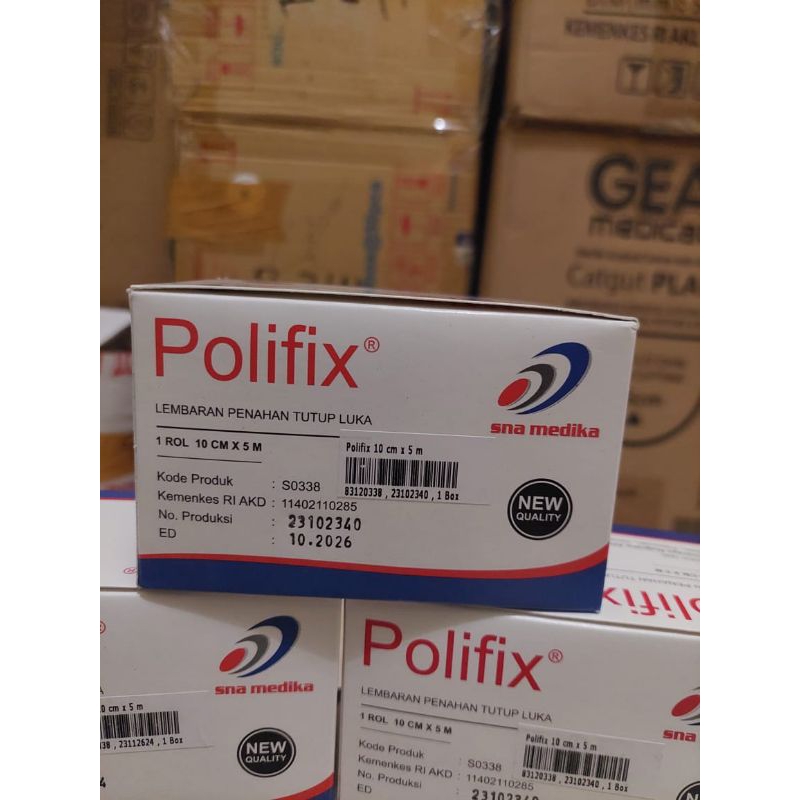polifix 10cm x 5m/plester polifix lembaran penutup luka 10x5