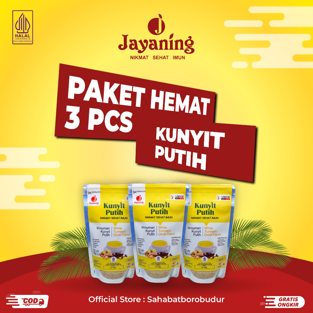 

Paket Hemat Minuman Kunyit Putih Bubuk Instan Asli Murni Jayaning