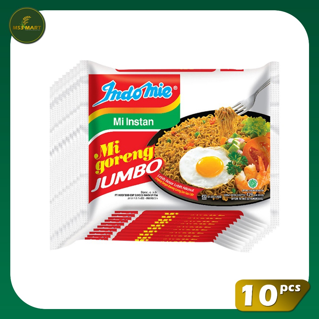 

Indomie Goreng Spesial Jumbo 10 PCS 129 Gram | MS3 Mart