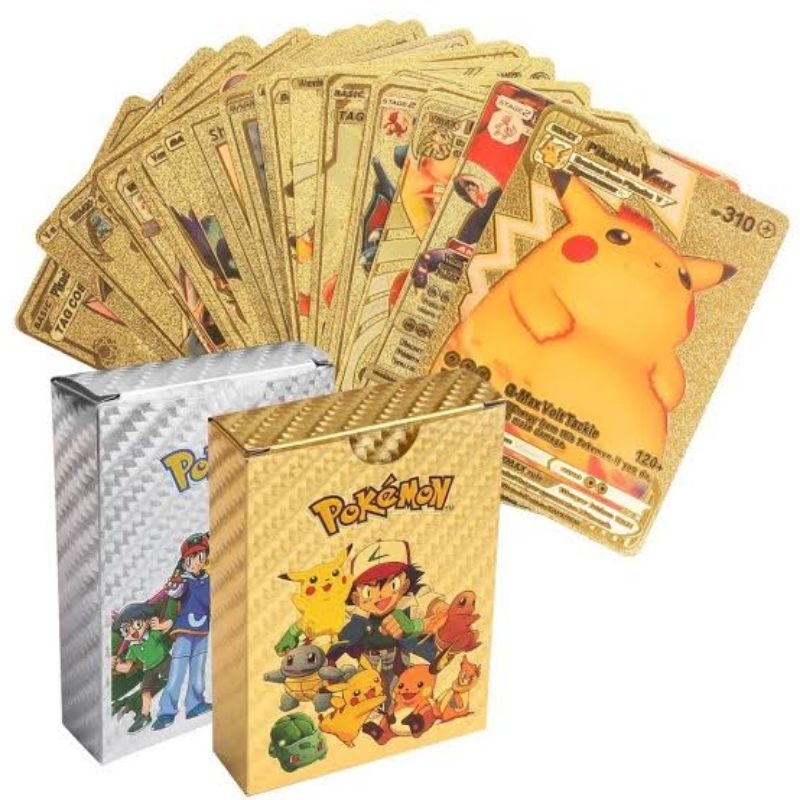 Kartu Pokemon Cards 10 Pcs Golden Cards Pokemon Premium