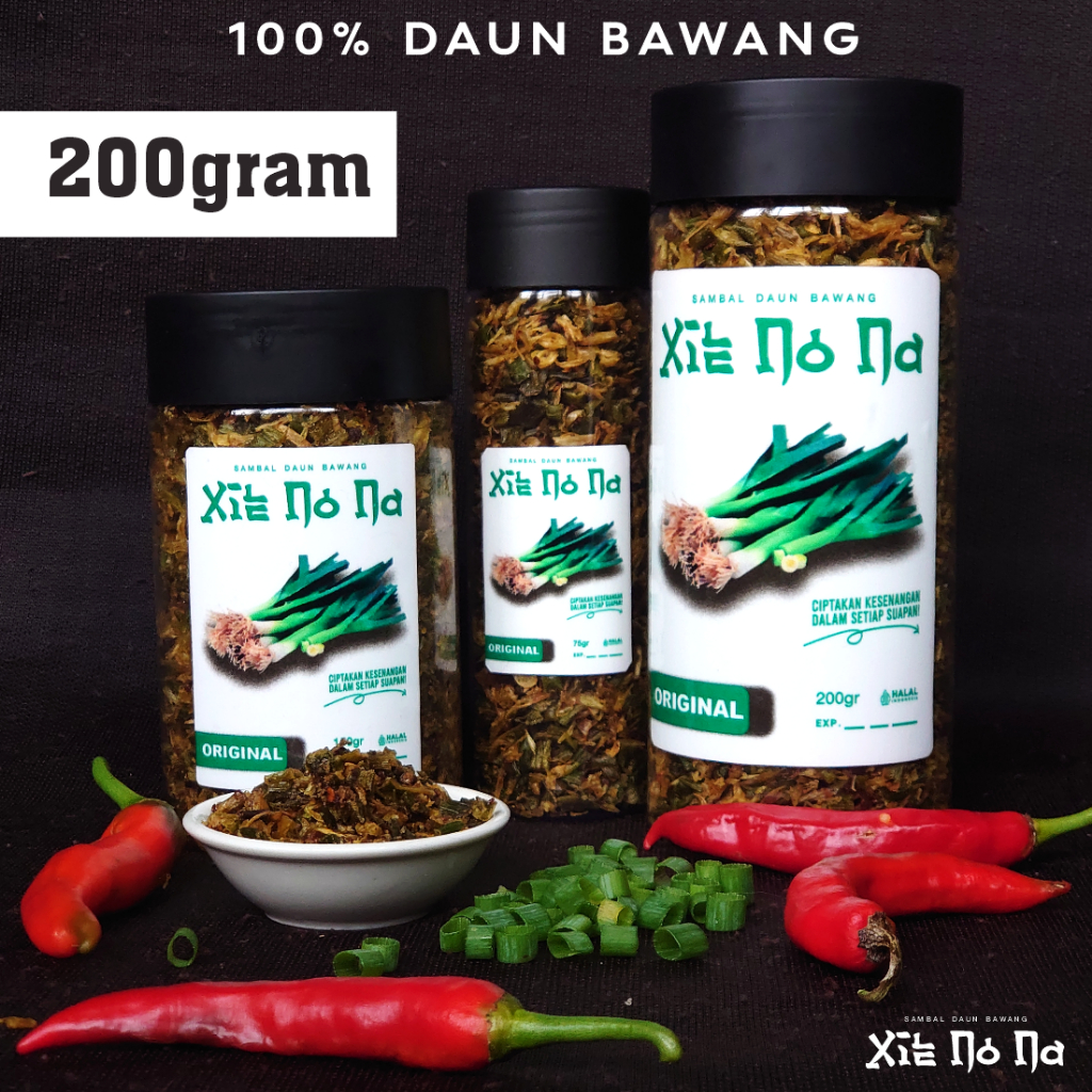 

[200 GRAM] Xie No Na Sambal Kering Daun Bawang Goreng Pedas Original