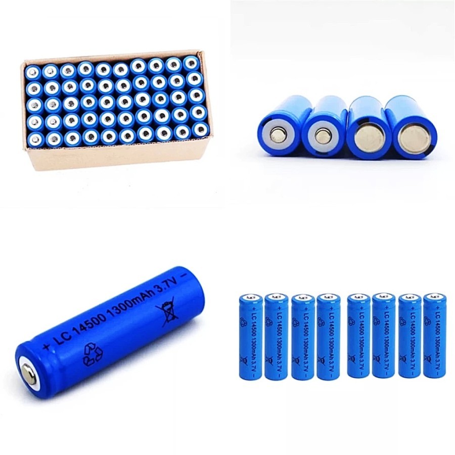 Rechargeable AA 1300mah 3,7v baterai battery a2 batre charge cas