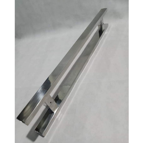 gagang pintu baut tembus handle tarikan pintu stainlee full glossy diameter 2 x 4cm