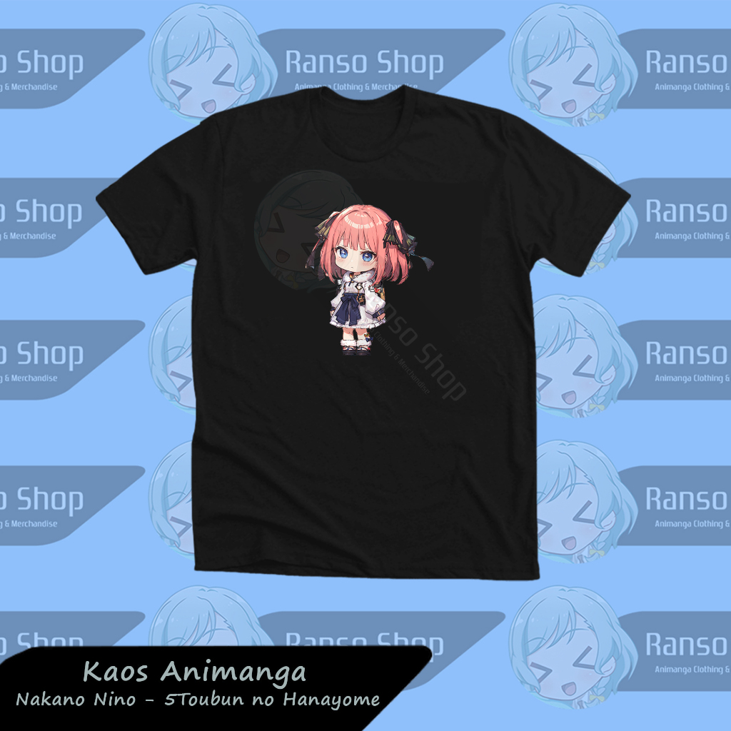 Ranso Kaos Nakano Nino Gotoubun no Hanayome T-Shirt Nino The Quintessential Quintuplets Baju Waifu D