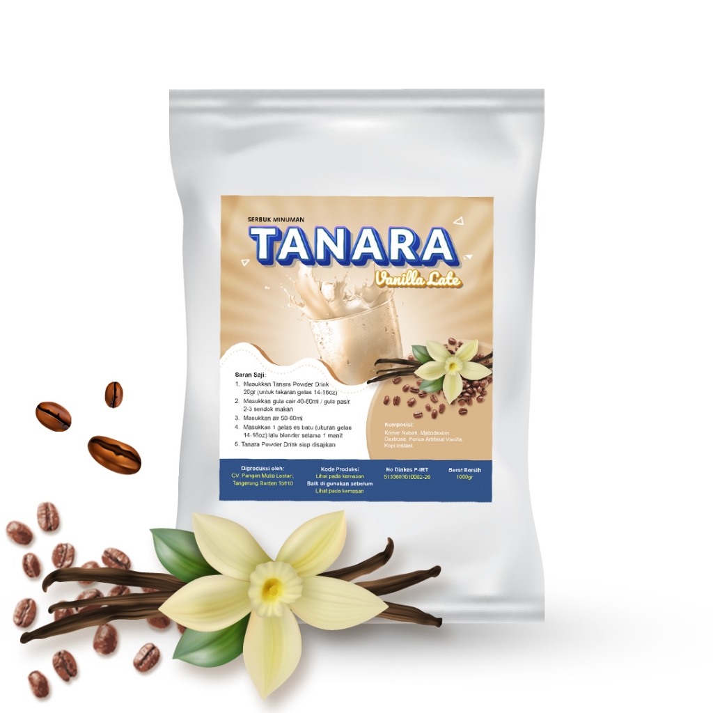 

Bubuk Vanilla Latte 1kg - Powder Minuman Bubble dan Thai Tea Kualitas Premium - Tanara Powder