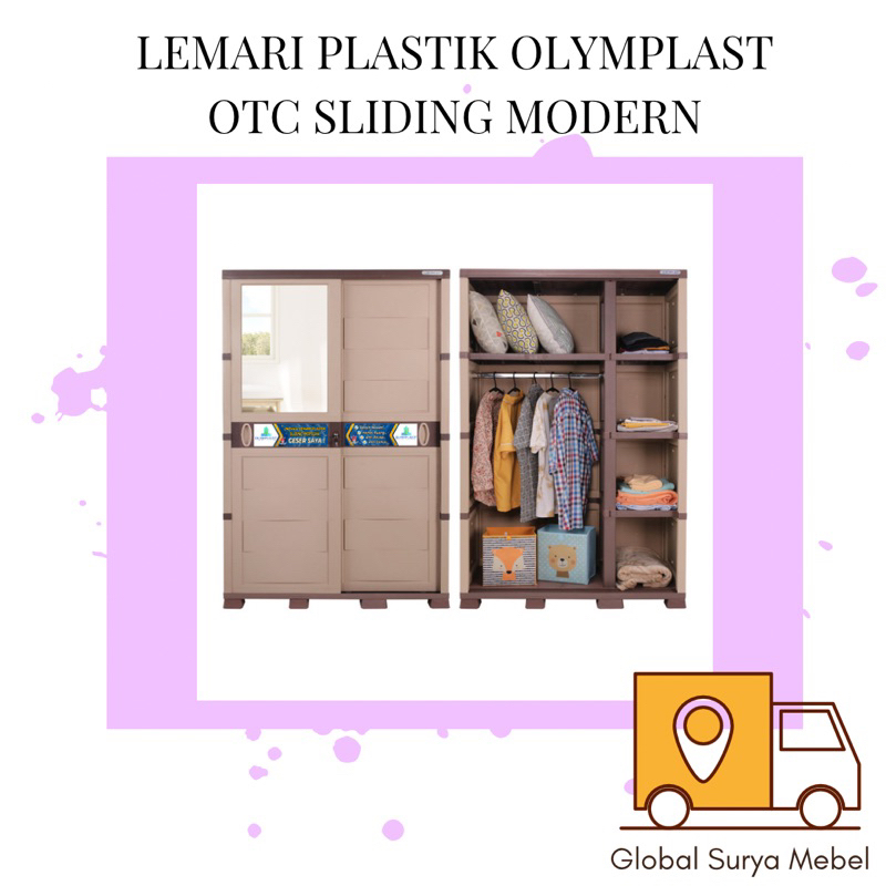 Lemari Plastik Olymplast OTC Sliding Modern