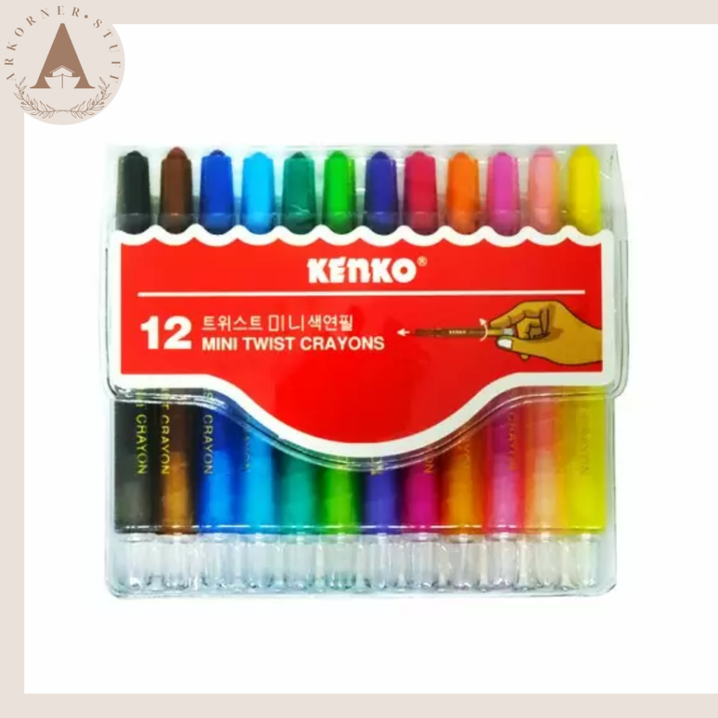 

[SET 12 MINI] Kenko Twist Crayon Krayon Putar 12 Warna Kecil