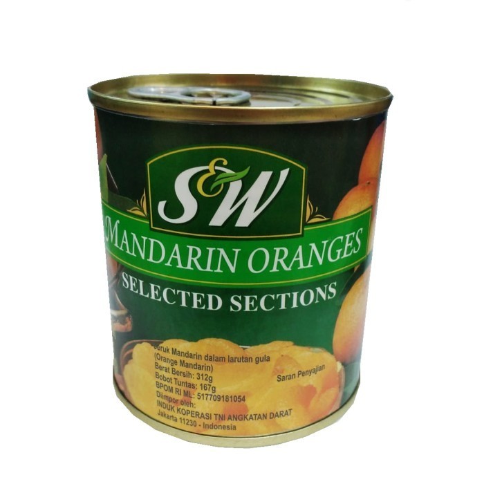 

Mandarin Oranges S&W / Jeruk Kaleng S&W - 312 Gram