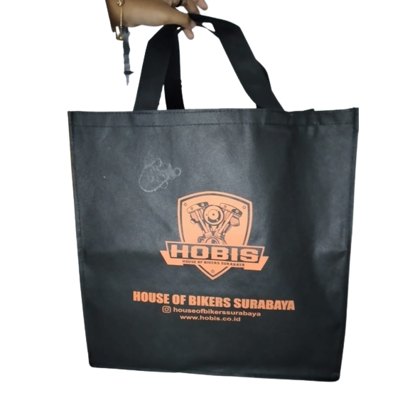 

[40x40 tinggi 20/30] TAS SPUNBON CUSTOM SABLON 1 SISI 1 WARNA