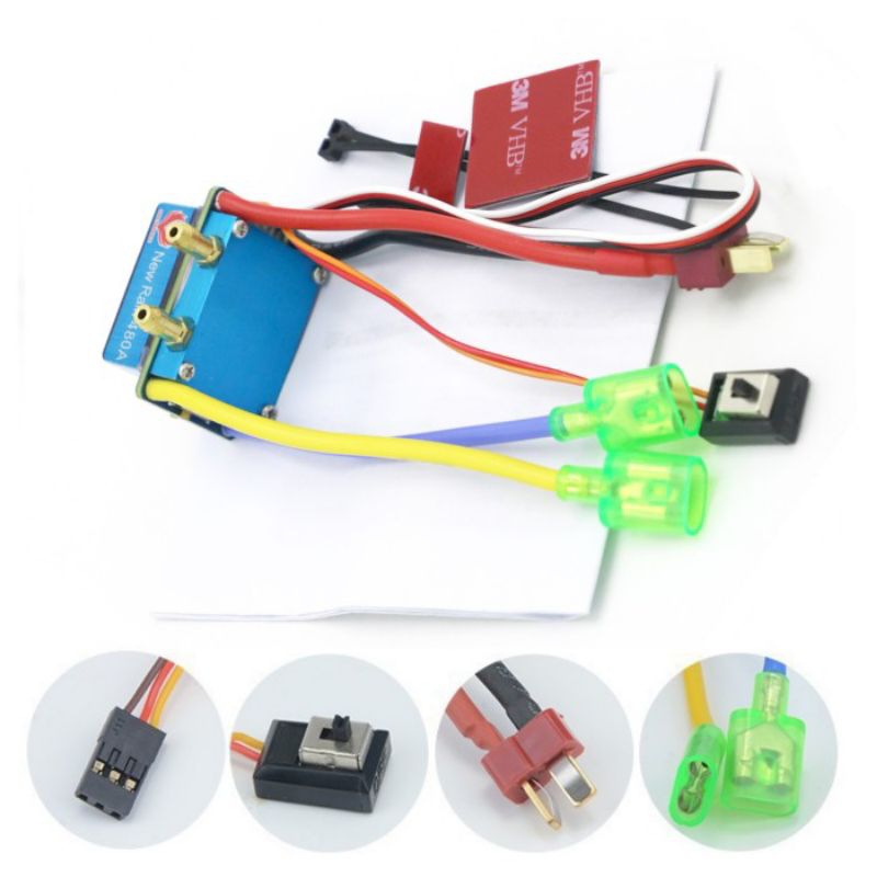 RC Boat ESC 480A Water Cooling Brushed Motor Speed Controller Dual Mode