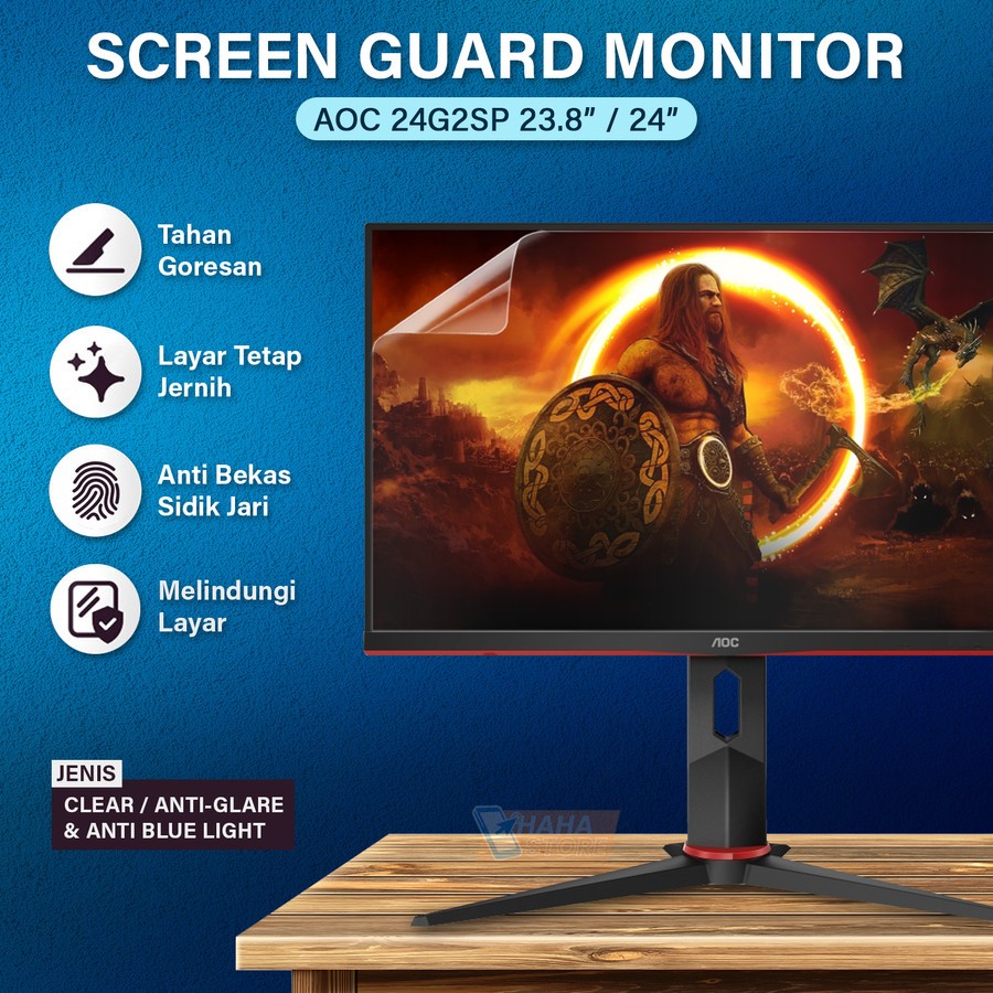 Anti Gores AOC 24G2SP 23.8 24 inch Screen Guard Layar PC Protector Pelindung Komputer Tahan Gores An