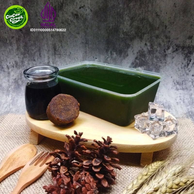 

Cincau Hijau Kemasan 750Ml/27Oz + Gula Jawa/Aren (Tanpa Santan)