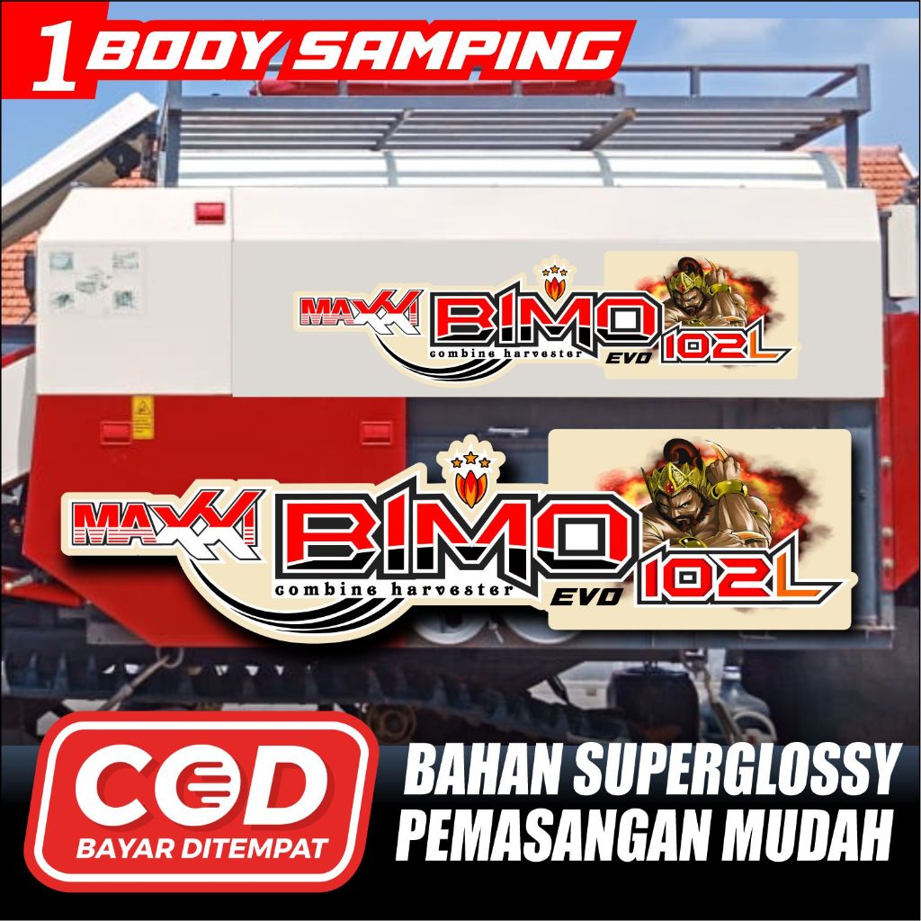 STIKER MAXXI COMBINE 102L HARVESTER STIKER COMBINE BIMO 102L - MAXXI BIMO