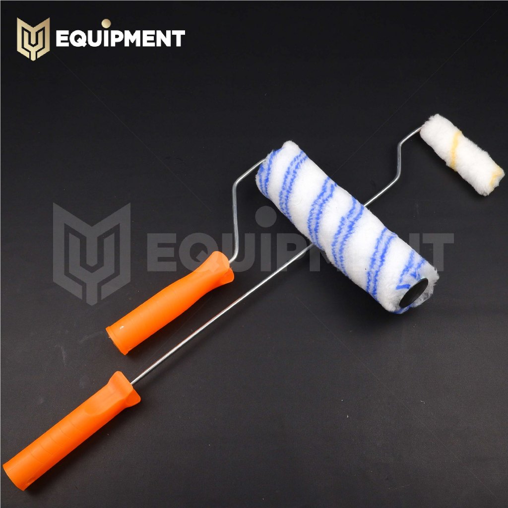 kuas roll besar 9" / koas bulu kecil 4" / koas busa kecil 4" / cat bulu 22cm 10cm / 4inci 9inci / 4i