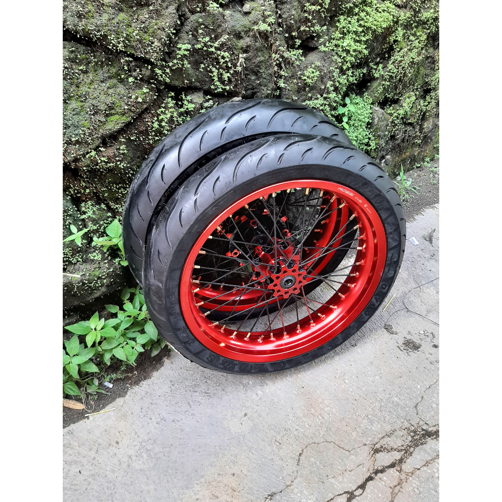 roda set supermoto crf ban maxxis ring 17