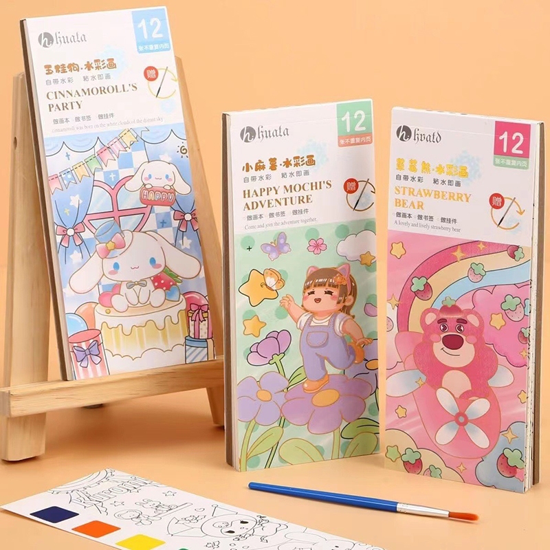 

HOT Lukisan Cat Air Kreatif Guas Lukisan Buku Grafiti Kartun Buku Lukisan Anak-anak Buku Lukisan Cat Air Kertas Lukisan Anak-anak Buku Built-In Alat Lukisan Cat