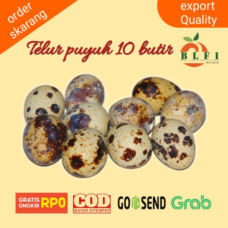 

TELUR PUYUH MENTAH ( PER 10 BUTIR )