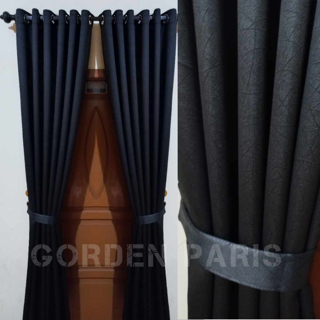 TIRAI PINTU DAN GORDEN JENDELA POLOS EMOS SMOKERING 12 LUBANG KORDEN GREY GORDEN JENDELA POLOS HORDE