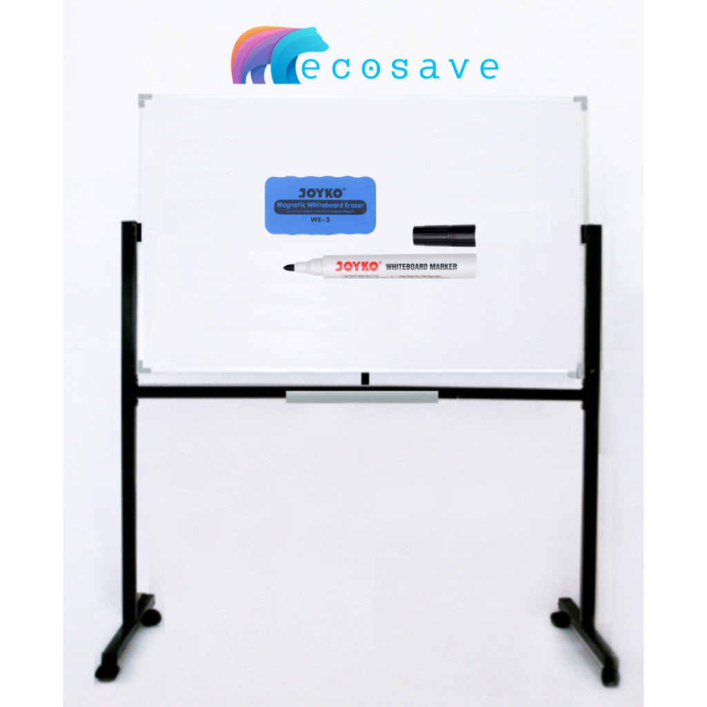 

Whiteboard 90x120 cm Standing Non Magnet Single Face + Ongkir